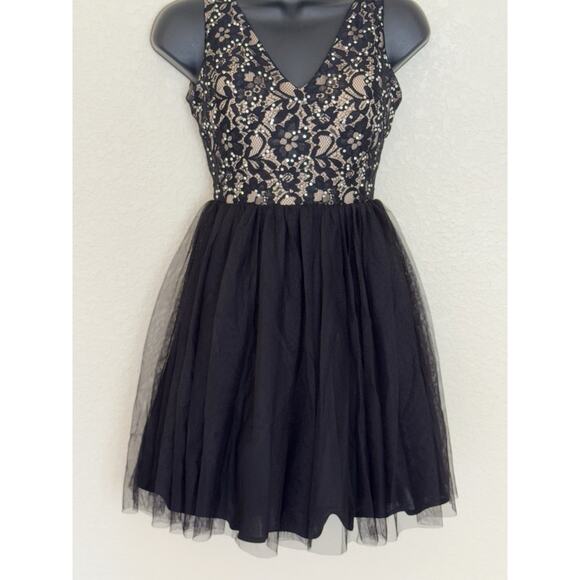 90s Vtg Blondie Nights Dress Embellished Lace Black Mini Tutu Balletcore, 1 - Picture 8 of 15